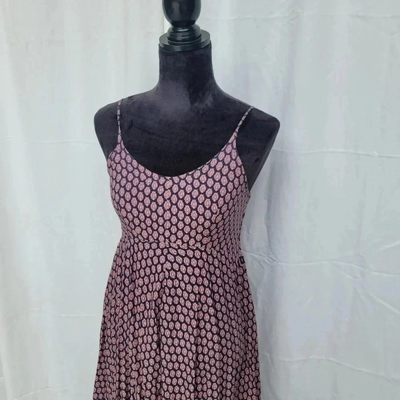 NWT Beach Lunch Lounge Long Tank Smocked Dress Paisley Viscose Lightweight XS - Picture 11 of 12